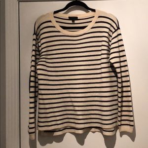 J. Crew Cream and Navy Striped Sweater